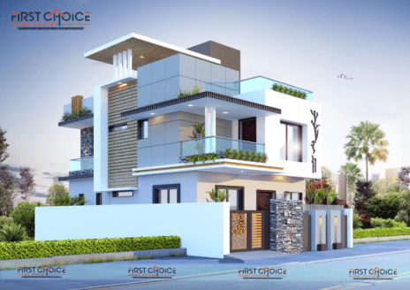 Triplex Exterior Elevation – 3