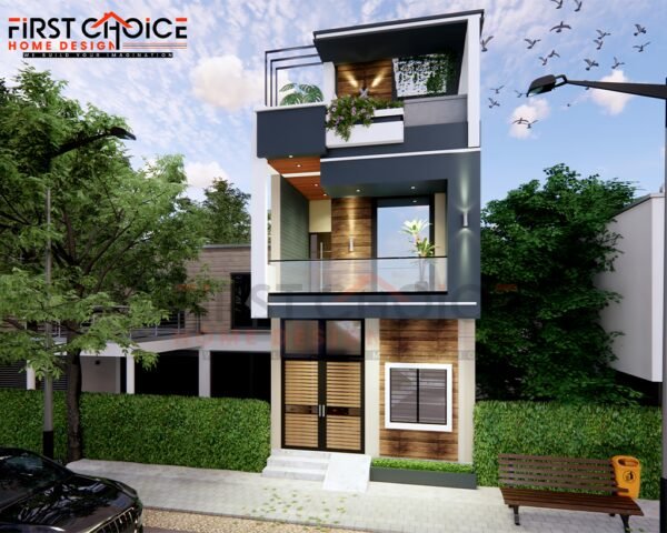 Excellent elevation design of 2 storey residential building in Pratapgarh, Rajasthan